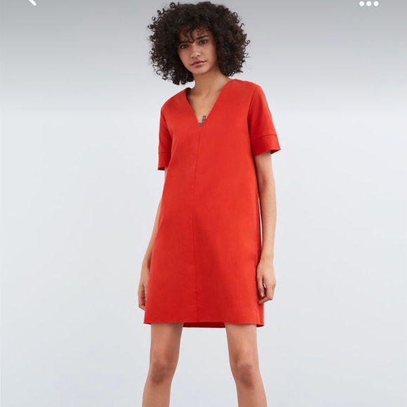 Zara Dresses Zara Red Burnt Orange Dress Poshmark